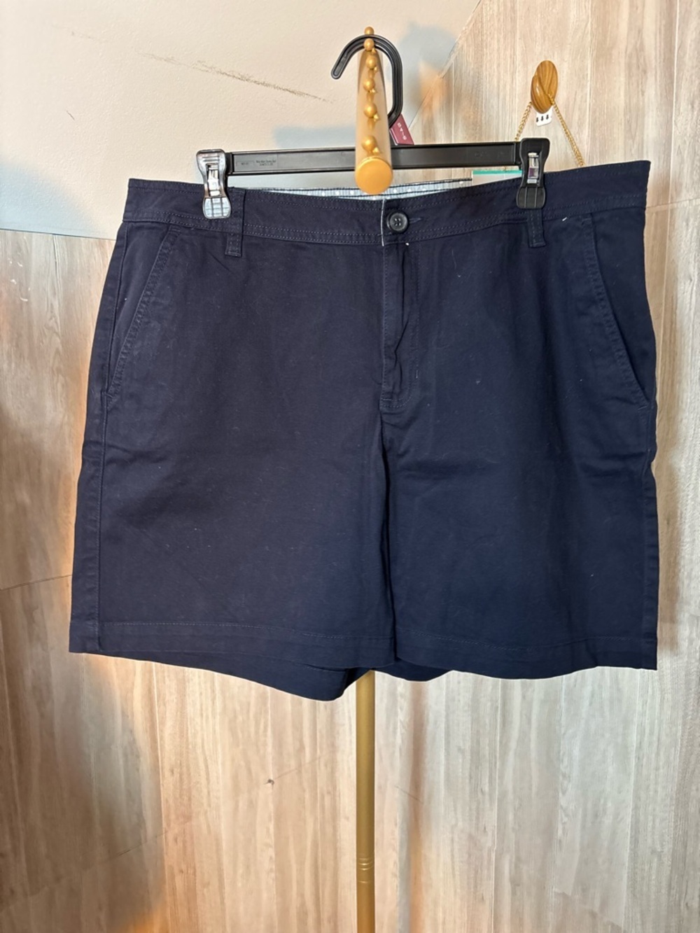Liz Claiborne Navy Stretch Cotton Shorts
